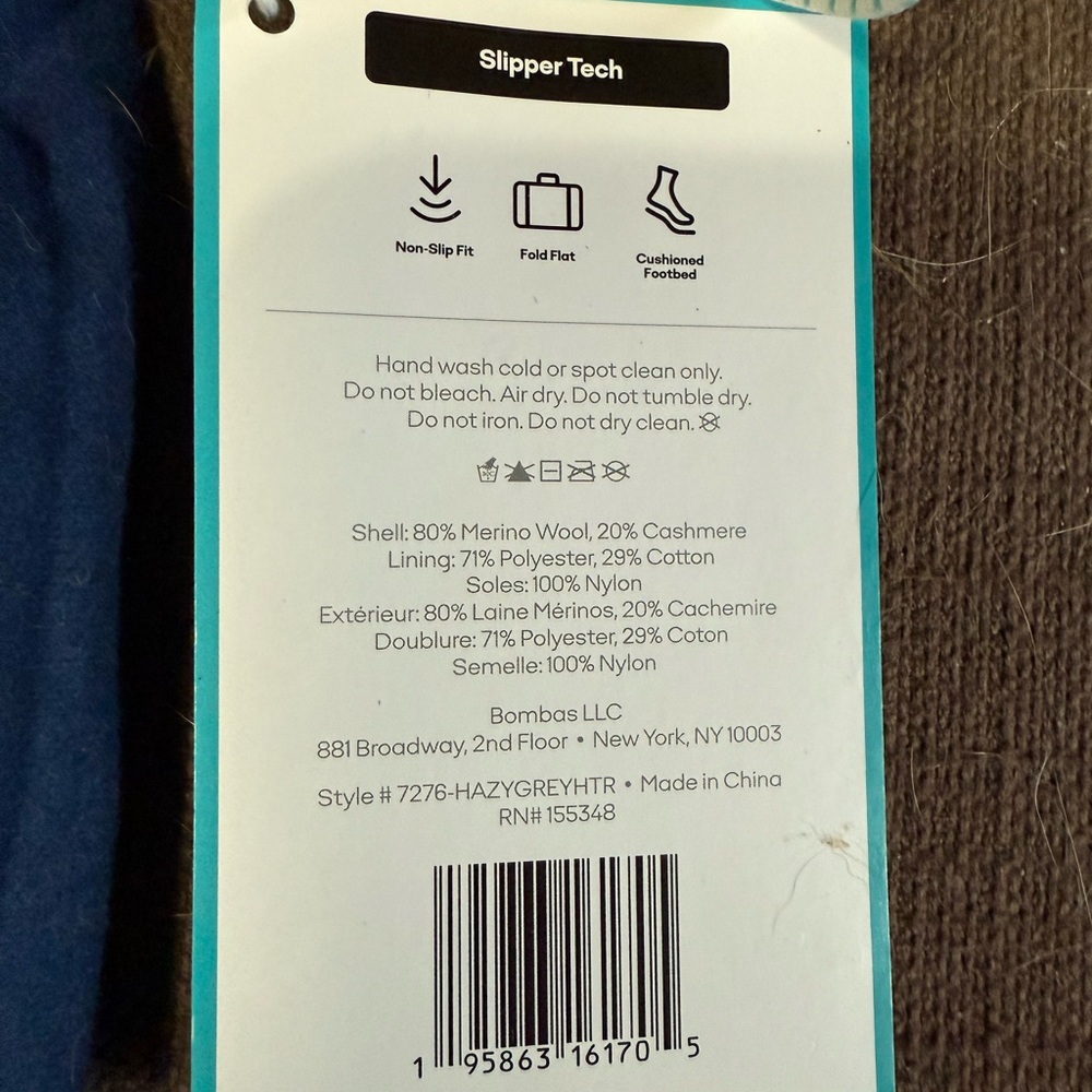 Bombas Gray Casual Socks Slipper Tech - Picture 3 of 4